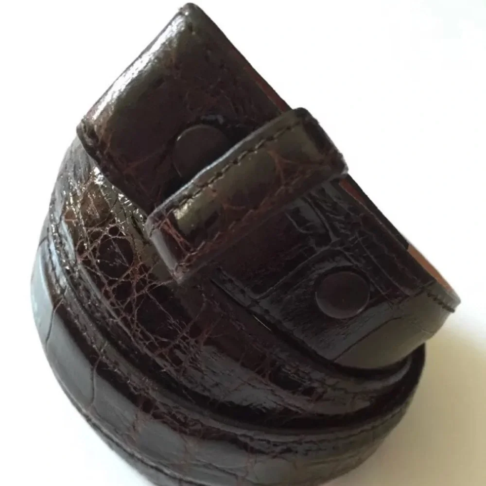 Brooks Brothers authentic alligator leather belt strap